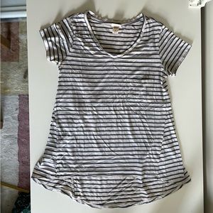 Mossimo Stripe Drape Crewneck with Pocket Detail